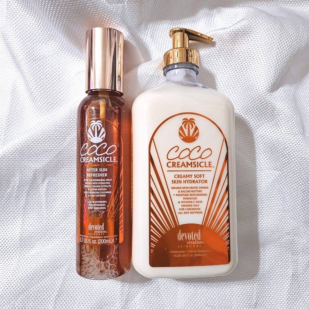 Devoted Creations Coco Creamsicle After Sun Refresher & Skin Hydrator Lotion Set
